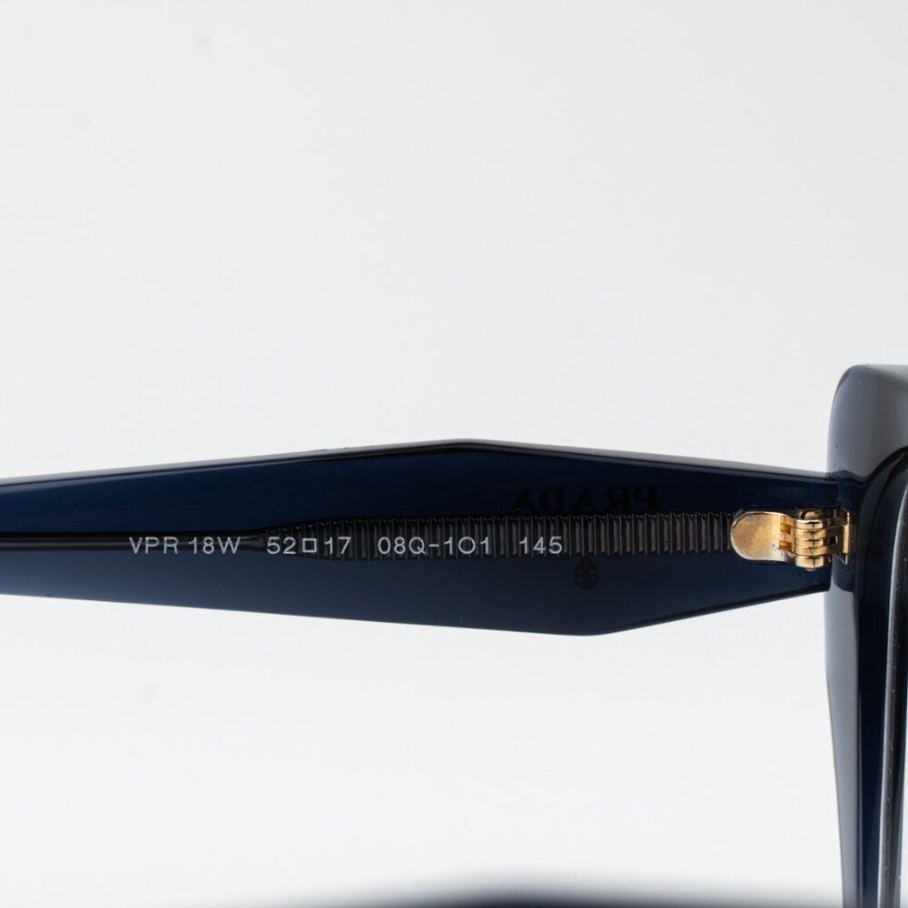 Prada Women Eyeglasses Blue Crystal Cat Eye PR18WV 08Q1O1 BRAND NEW - Picture 6 of 8